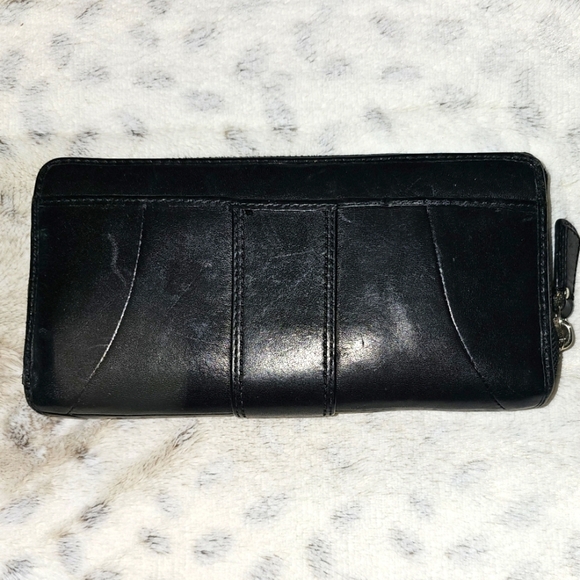 Vintage Coach Black Leather Soho Buckle Expandable Wallet. - Picture 2 of 9